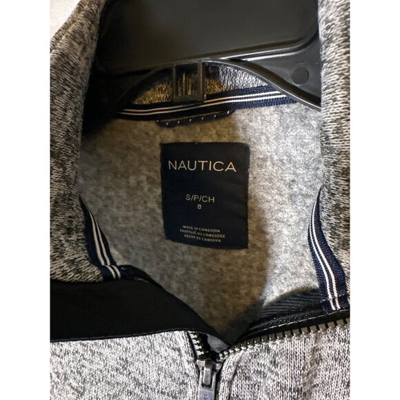 Nautica Boys Little Full-Zip Fleece Jacket, Grey, Size S, NWT - Picture 3 of 5